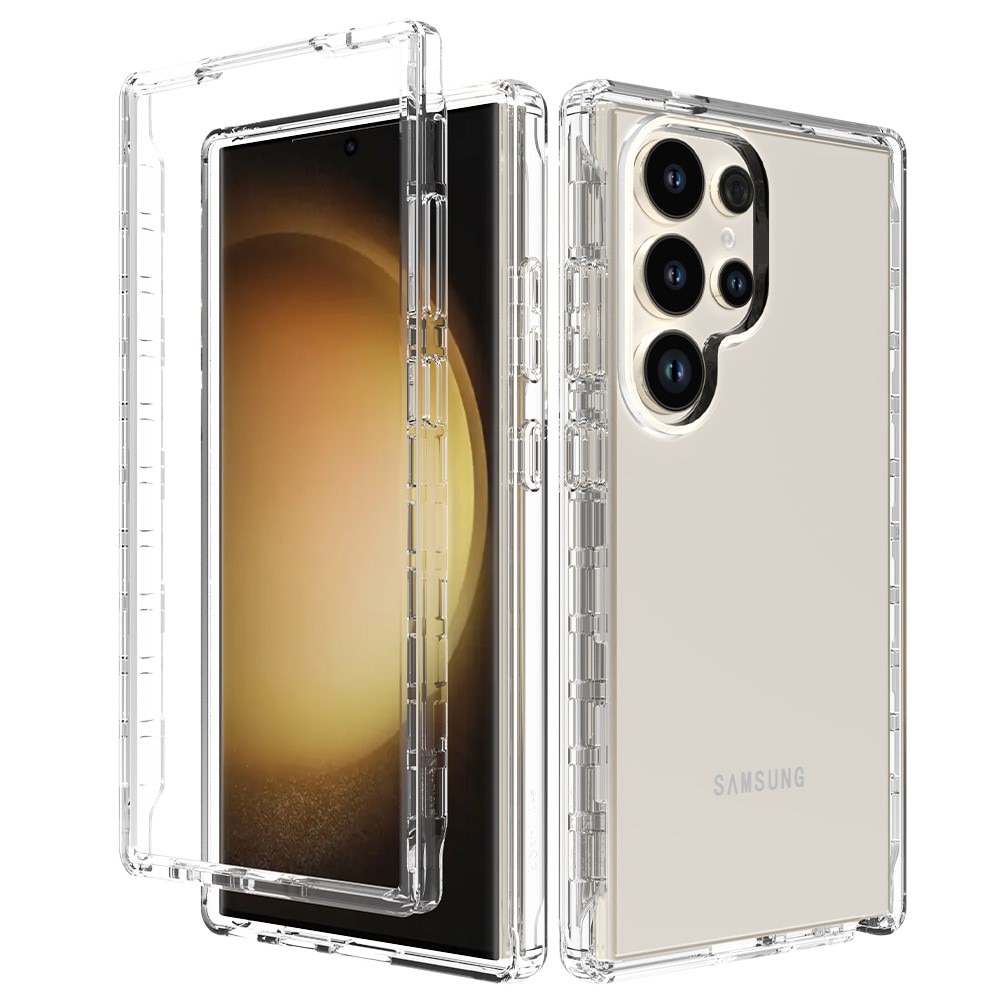 Handyhülle für Samsung Galaxy S24 Ultra 5G Hülle Klappbar, Dünn Spiegel  Flip Leder PC Stoßfest Case für Samsung Galaxy S24 Ultra Hülle mit Ständer,  Clear View für Samsung S24 Ultra Hülle: 