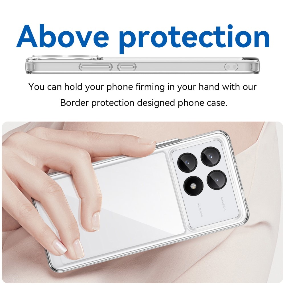 Xiaomi Poco X6 Pro Hybrid-Hülle durchsichtig