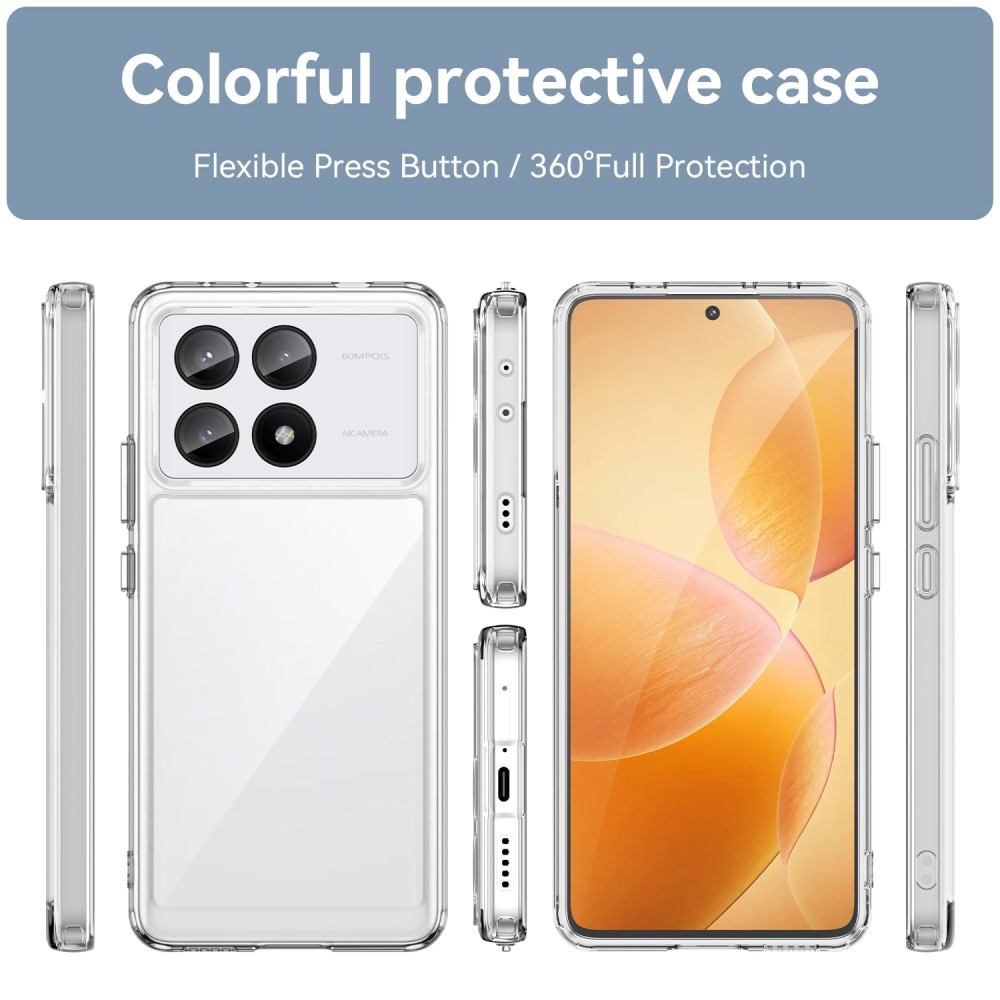 Xiaomi Poco X6 Pro Hybrid-Hülle durchsichtig