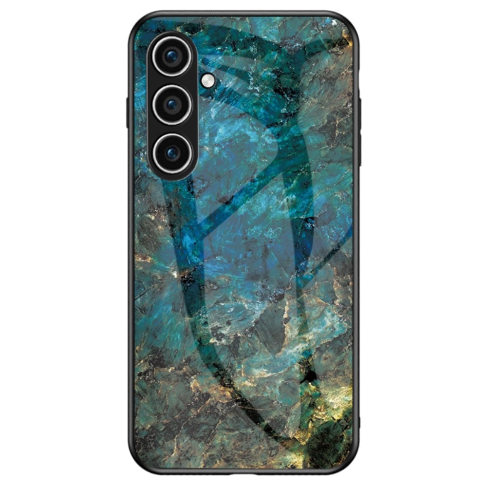 Samsung Galaxy S24 Hülle aus gehärtetem Glas emerald
