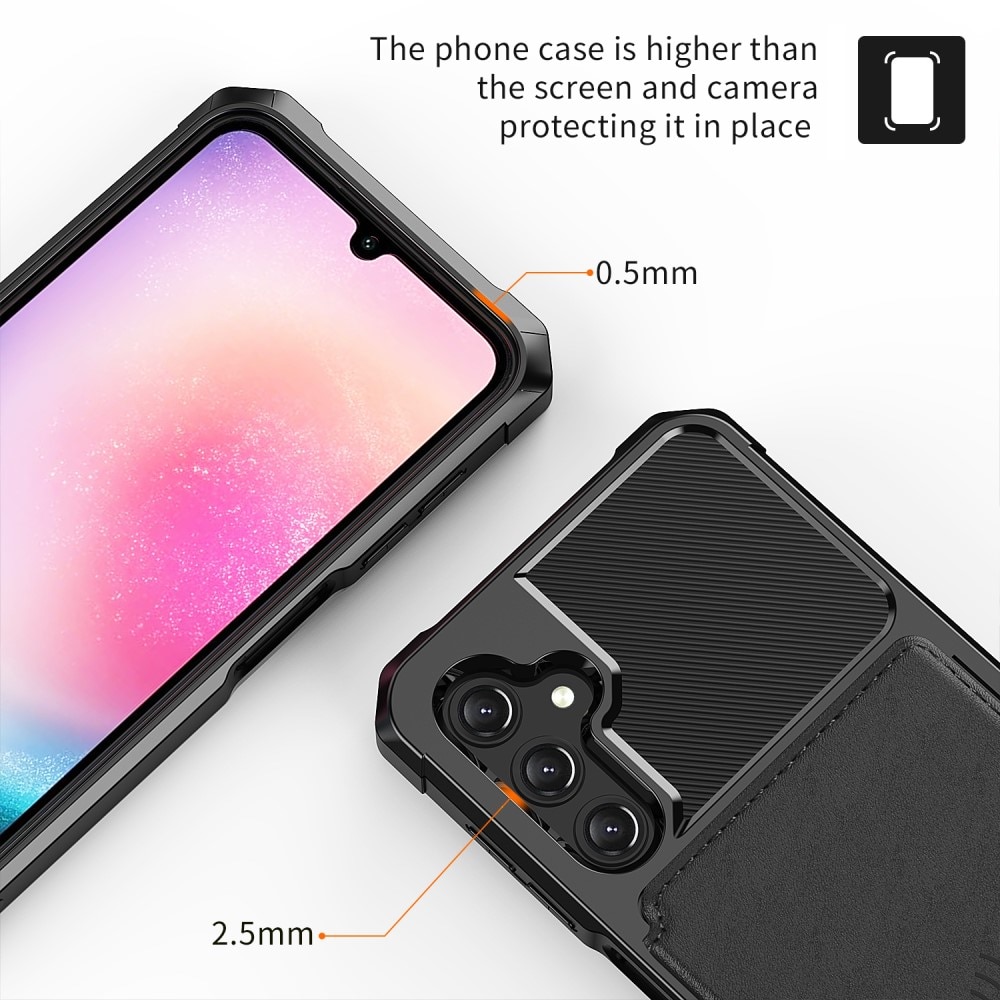Samsung Galaxy A15 Tough Multi-slot Hülle Schwarz