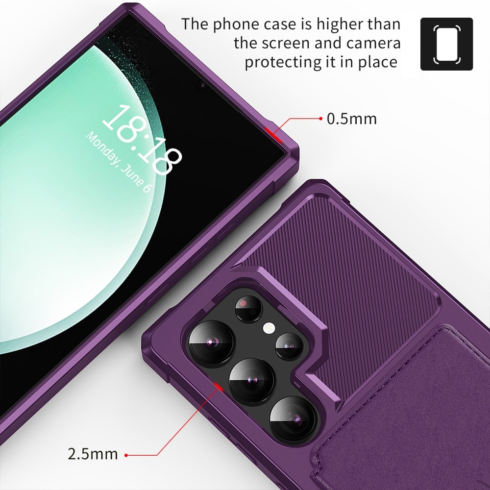 Samsung Galaxy S24 Ultra Tough Multi-slot Hülle Lila