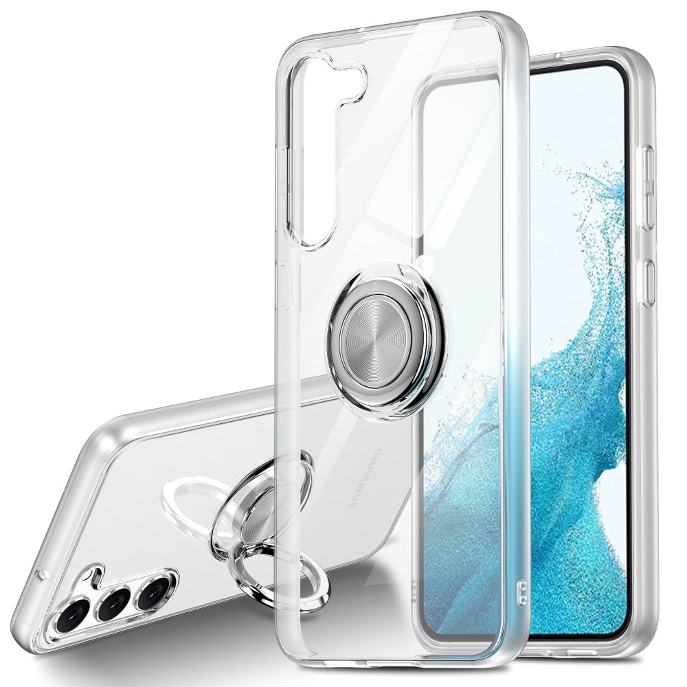 Samsung Galaxy S24 Plus TPU-Kickstand-Hülle Finger Ring, transparent