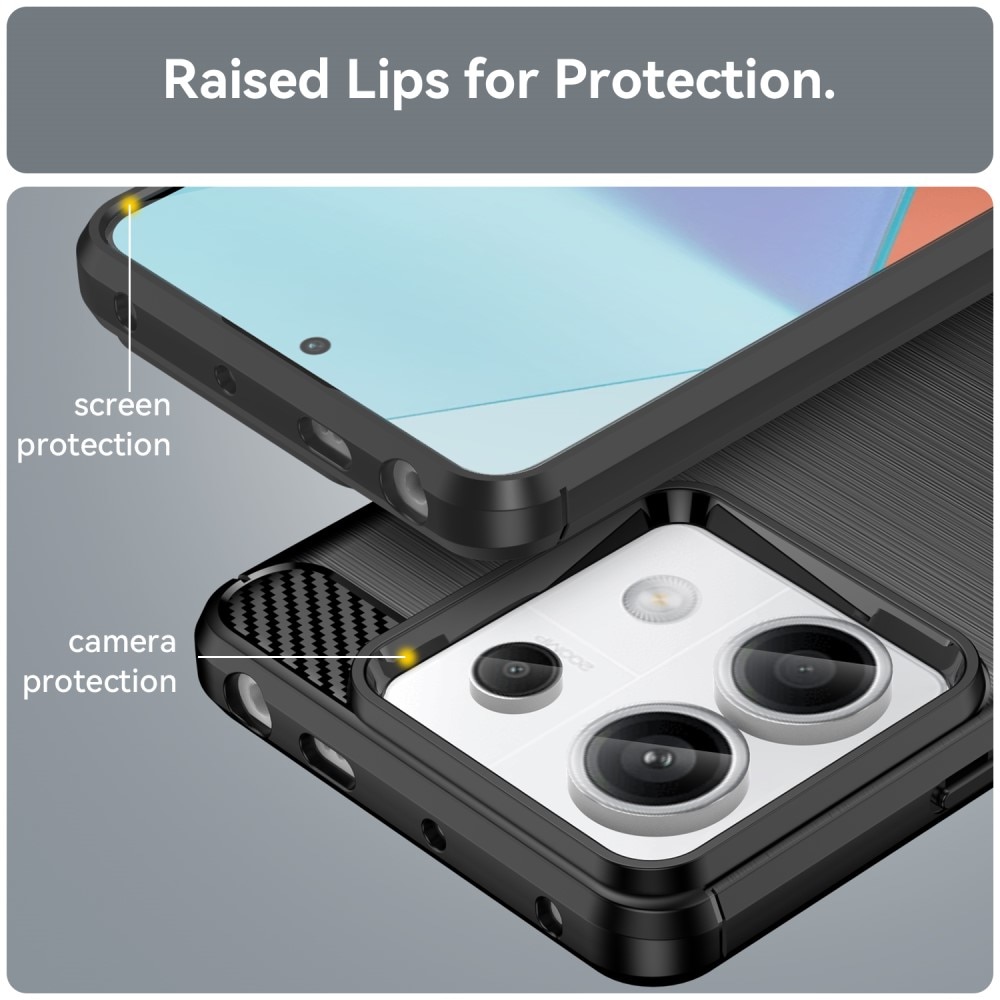 Xiaomi Redmi Note 13 Pro Hülle TPU Brushed Schwarz