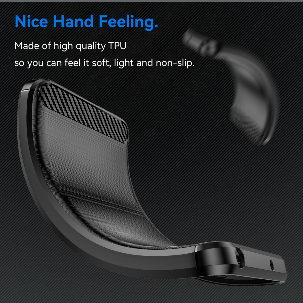 Xiaomi Redmi Note 13 Pro Plus Hülle TPU Brushed Schwarz