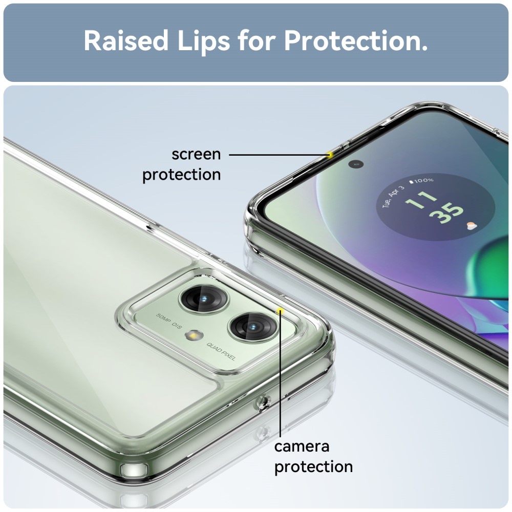 Motorola Moto G54 Hybride Handyhülle Crystal Hybrid transparent