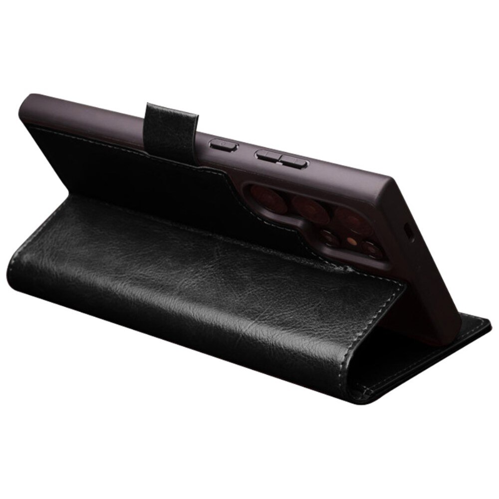 Leather Wallet Case Samsung Galaxy S24 Ultra Black