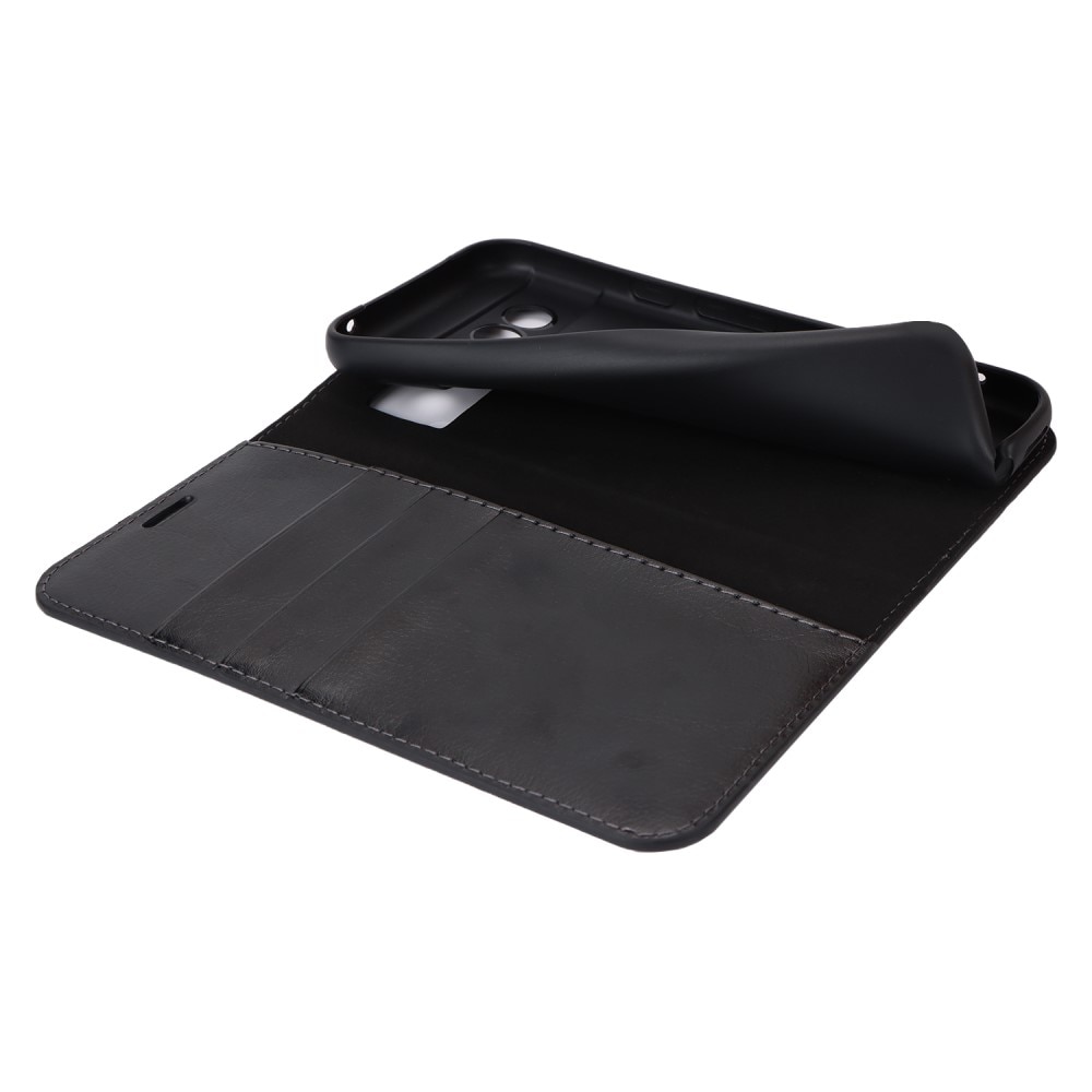 Google Pixel 8a Handytasche aus Echtem Leder schwarz