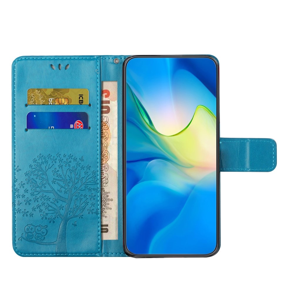 Xiaomi Redmi Note 13 4G Handyhülle mit Schmetterlingsmuster, blau