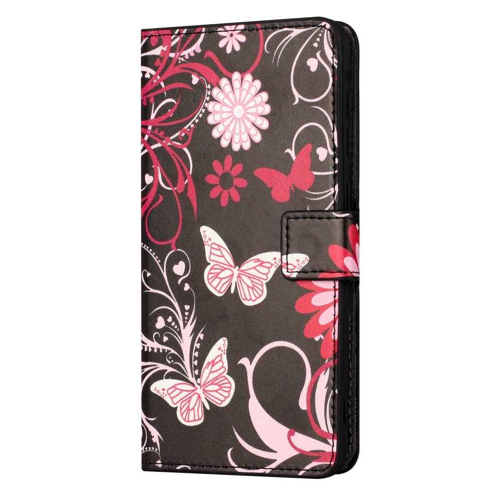 Samsung Galaxy Xcover 7 Portemonnaie-Hülle  schwarzer Schmetterling