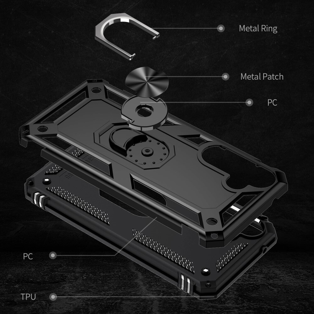 Samsung Galaxy A55 Hybrid-Hülle Tech Ring schwarz