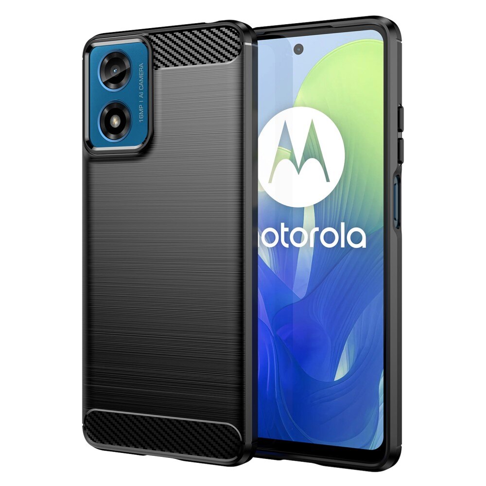 Motorola Moto G24 Hülle TPU Brushed Black