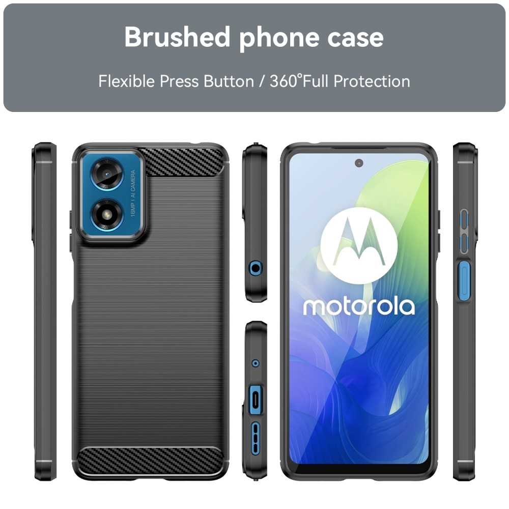 Motorola Moto G04 Hülle TPU Brushed Black