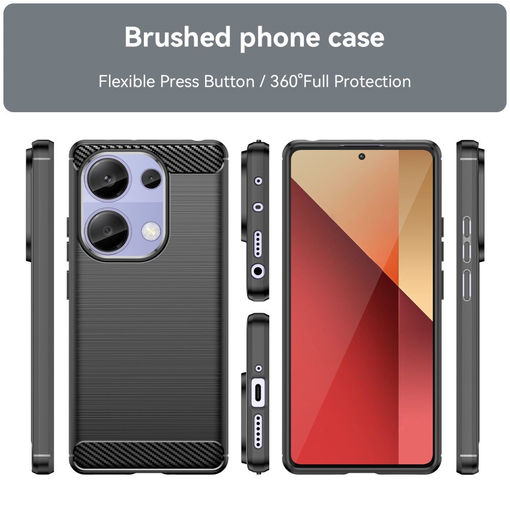 Xiaomi Redmi Note 13 Pro 4G Hülle TPU Brushed Black