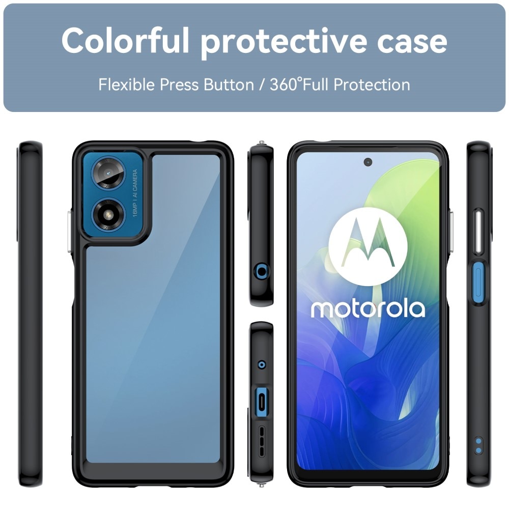 Motorola Moto G04 Hybride Handyhülle Crystal Hybrid schwarz
