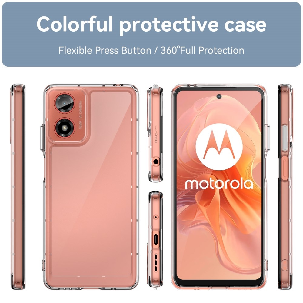 Motorola Moto G24 Hybride Handyhülle Crystal Hybrid durchsichtig