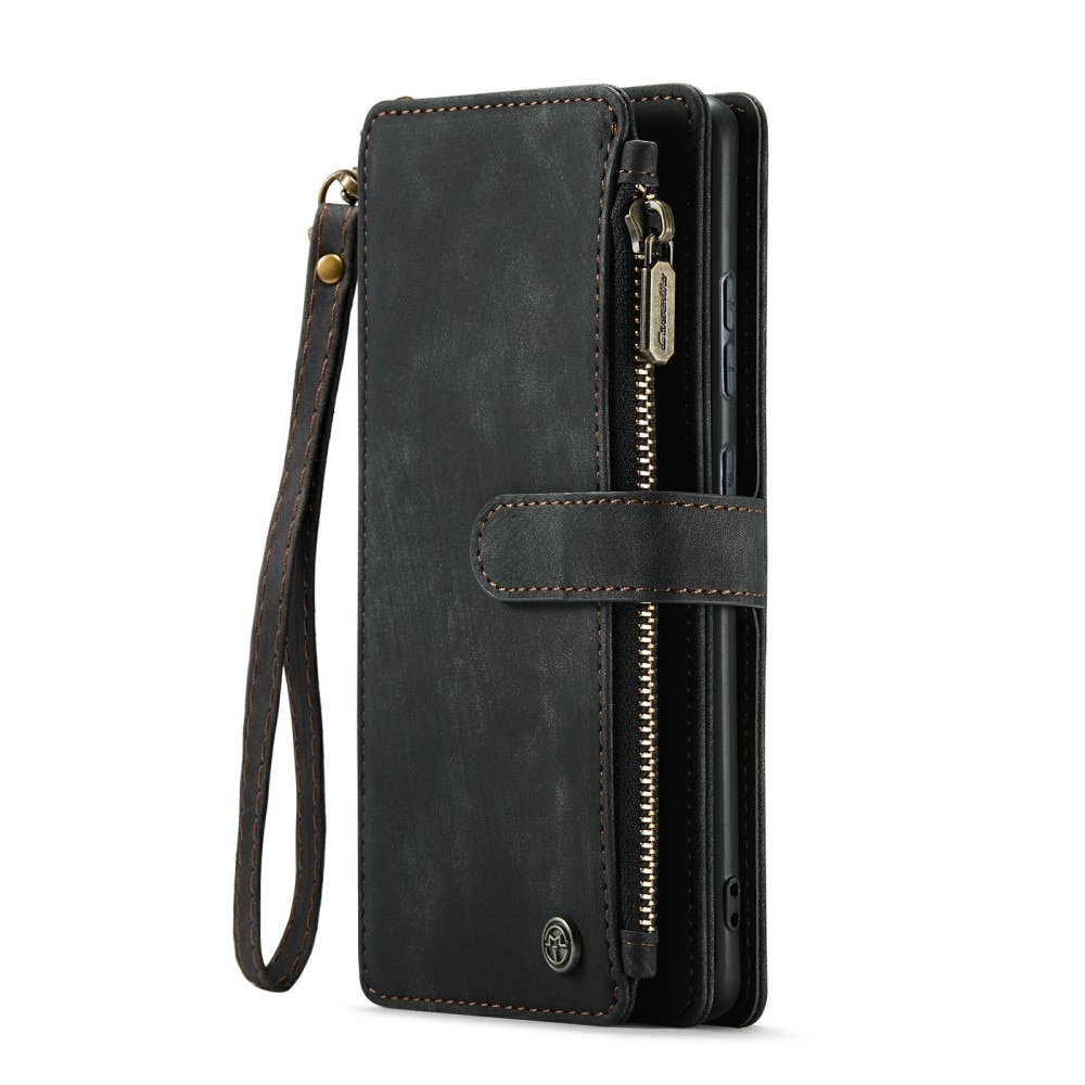 Zipper Portemonnaie-Hülle Samsung Galaxy S24 schwarz