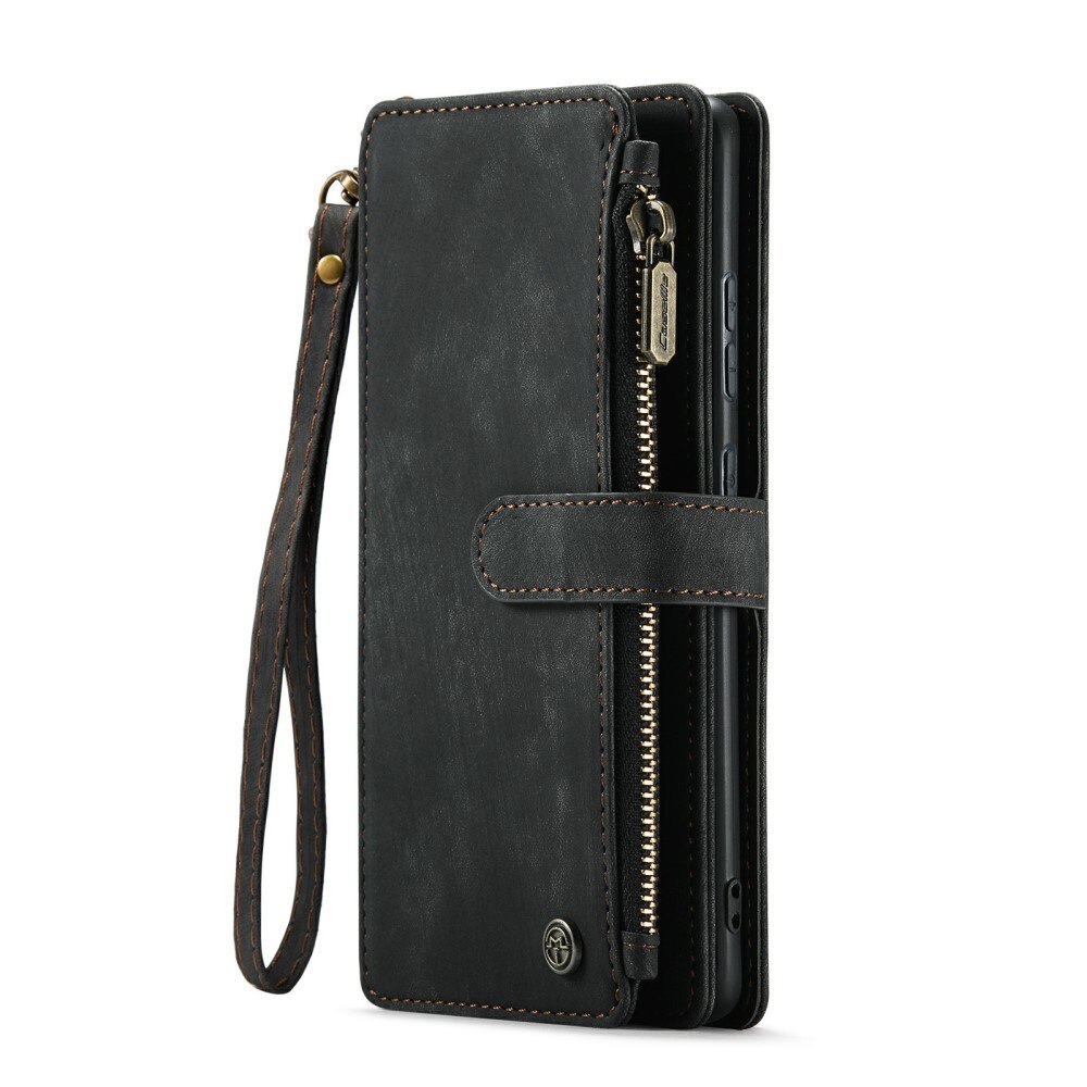 Zipper Portemonnaie-Hülle Samsung Galaxy S24 Schwarz