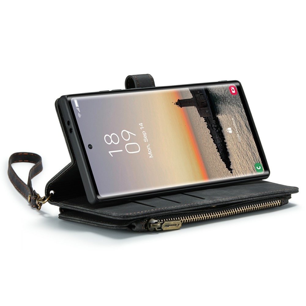 Zipper Portemonnaie-Hülle Samsung Galaxy S24 Ultra schwarz