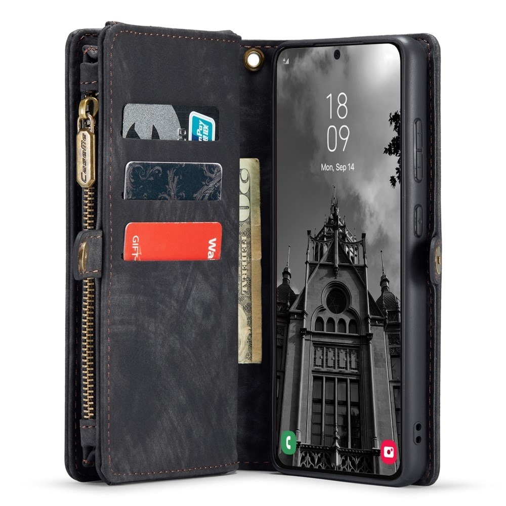 Multi-slot Portemonnaie-Hülle Samsung Galaxy S24 grau