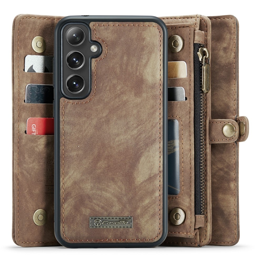 Multi-slot Portemonnaie-Hülle Samsung Galaxy S24 Plus Braun