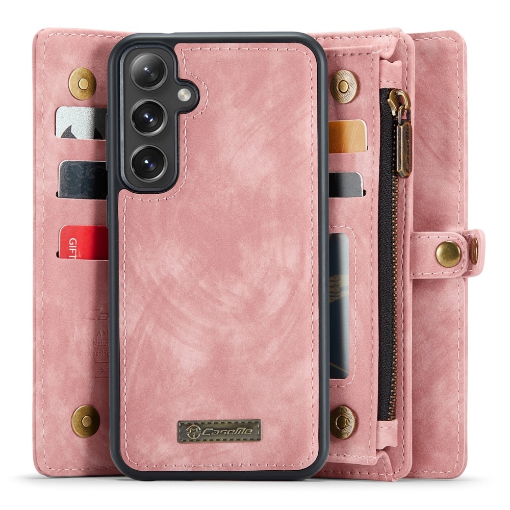 Multi-slot Portemonnaie-Hülle Samsung Galaxy S24 Plus Rosa