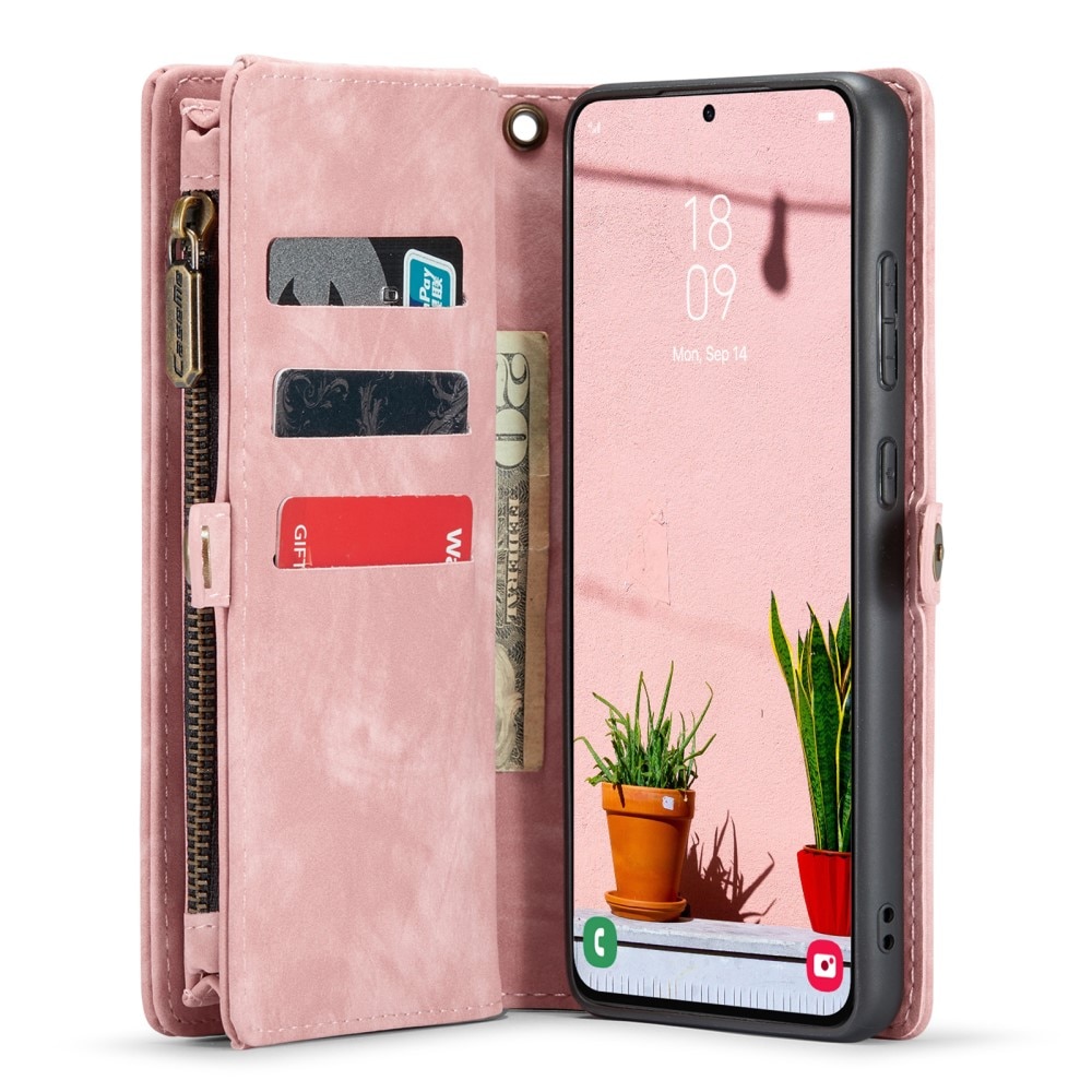 Multi-slot Portemonnaie-Hülle Samsung Galaxy S24 Plus rosa