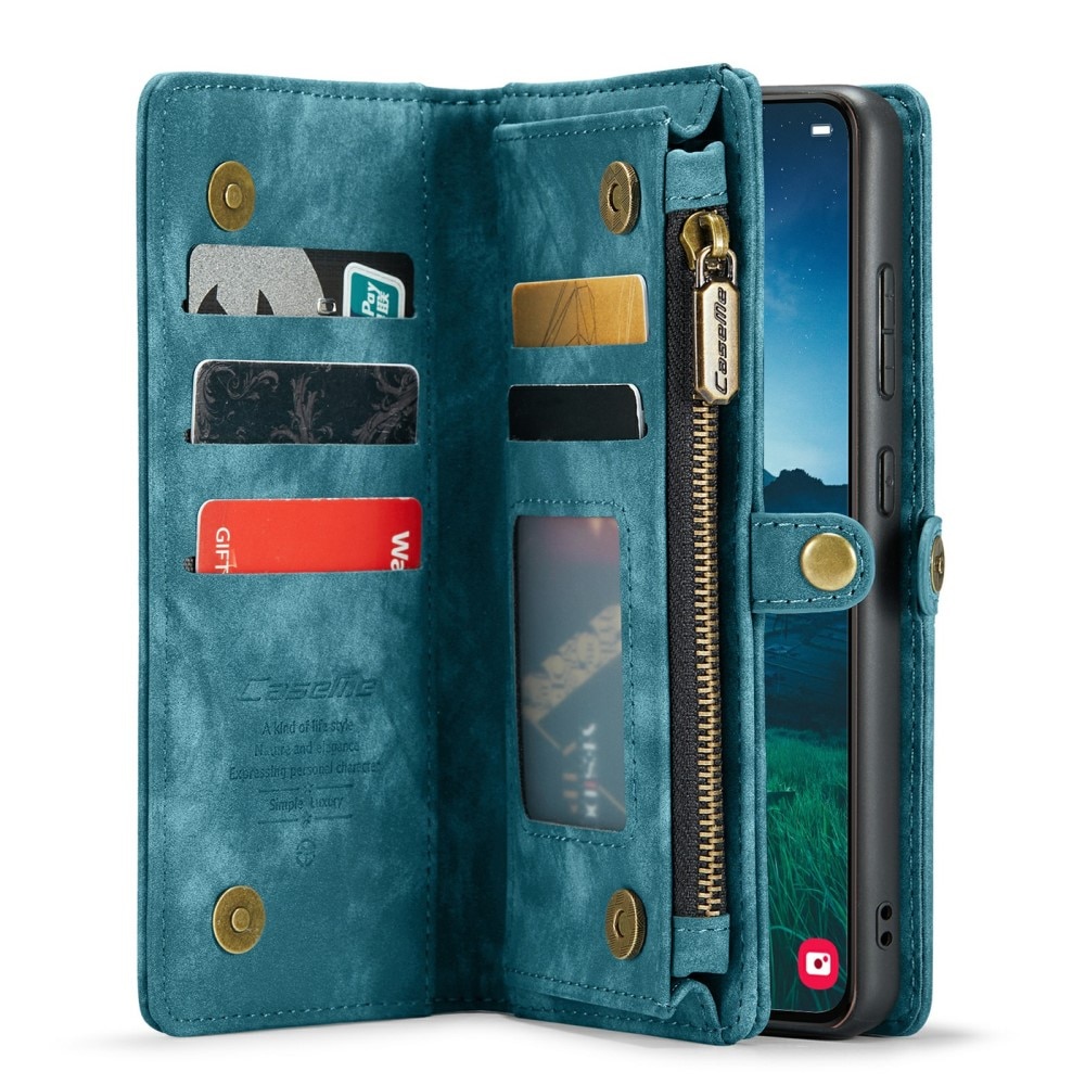 Multi-slot Portemonnaie-Hülle Samsung Galaxy S24 Plus blau
