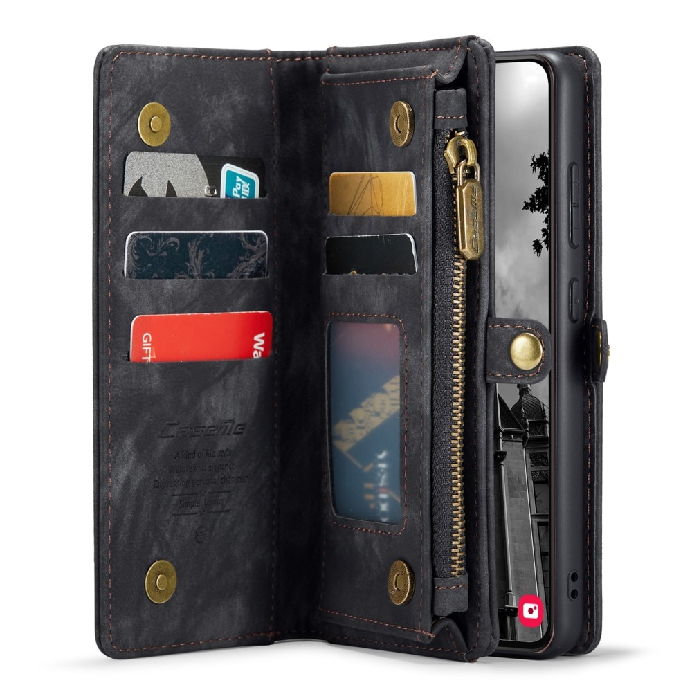 Multi-slot Portemonnaie-Hülle Samsung Galaxy S24 Plus Grau