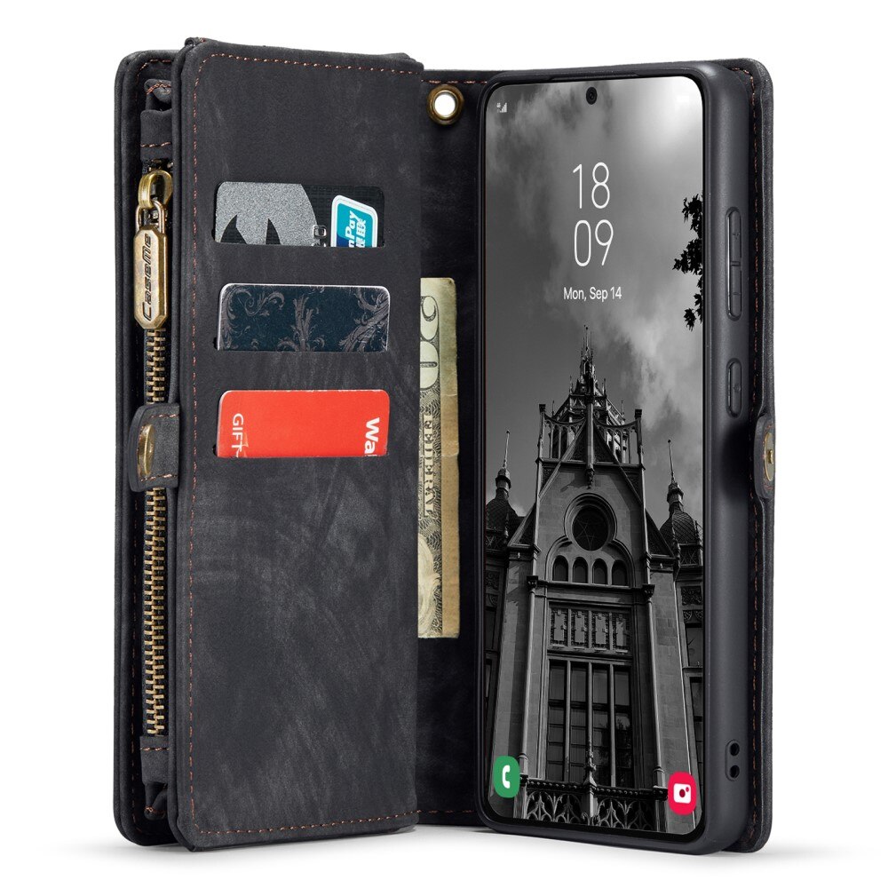 Multi-slot Portemonnaie-Hülle Samsung Galaxy S24 Plus Grau