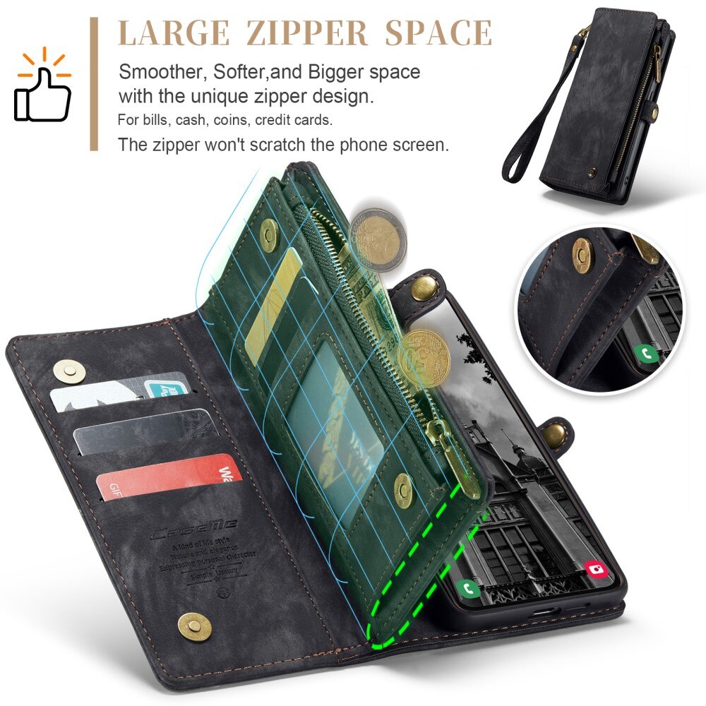 Multi-slot Portemonnaie-Hülle Samsung Galaxy S24 Plus Grau