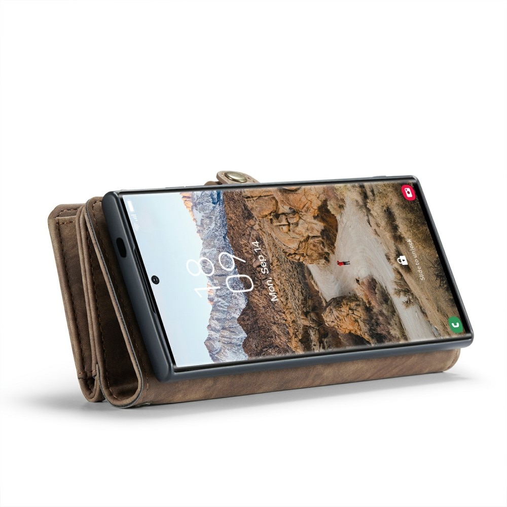 Multi-slot Portemonnaie-Hülle Samsung Galaxy S24 Ultra braun
