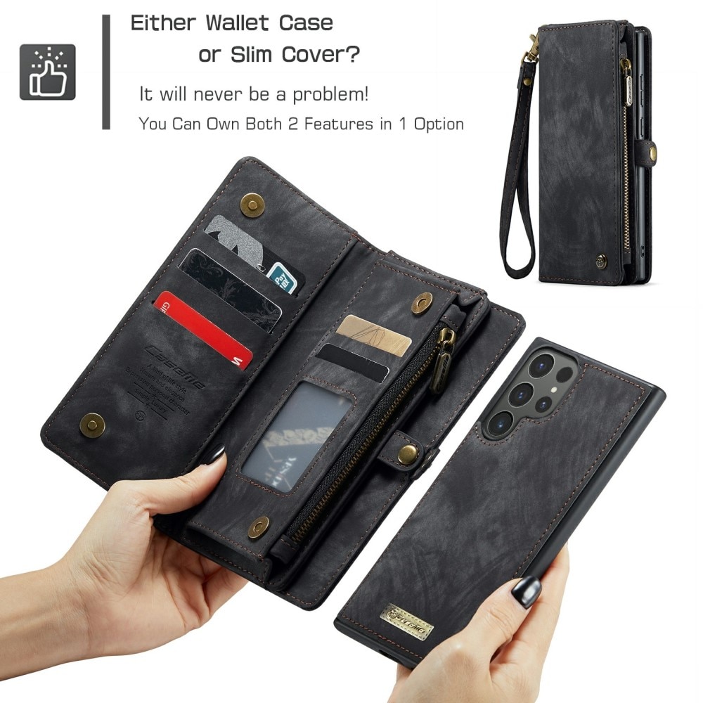 Multi-slot Portemonnaie-Hülle Samsung Galaxy S24 Ultra Grau