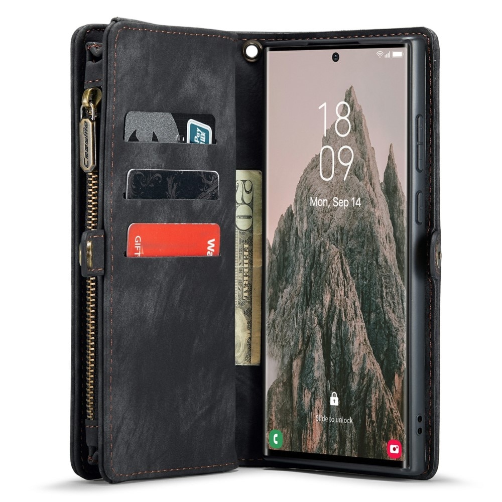 Multi-slot Portemonnaie-Hülle Samsung Galaxy S24 Ultra Grau