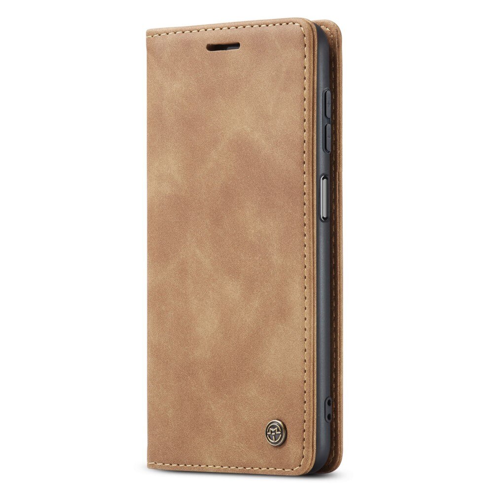 Slim Portemonnaie-Hülle Samsung Galaxy A15 cognac