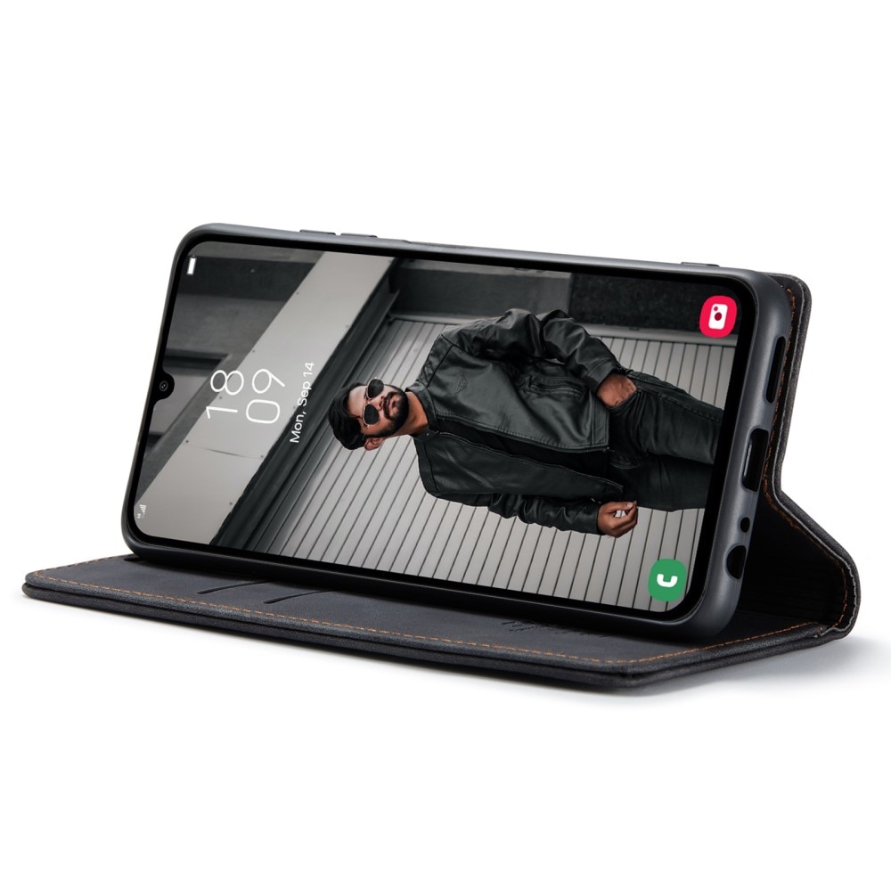 Slim Portemonnaie-Hülle Samsung Galaxy A15 Schwarz