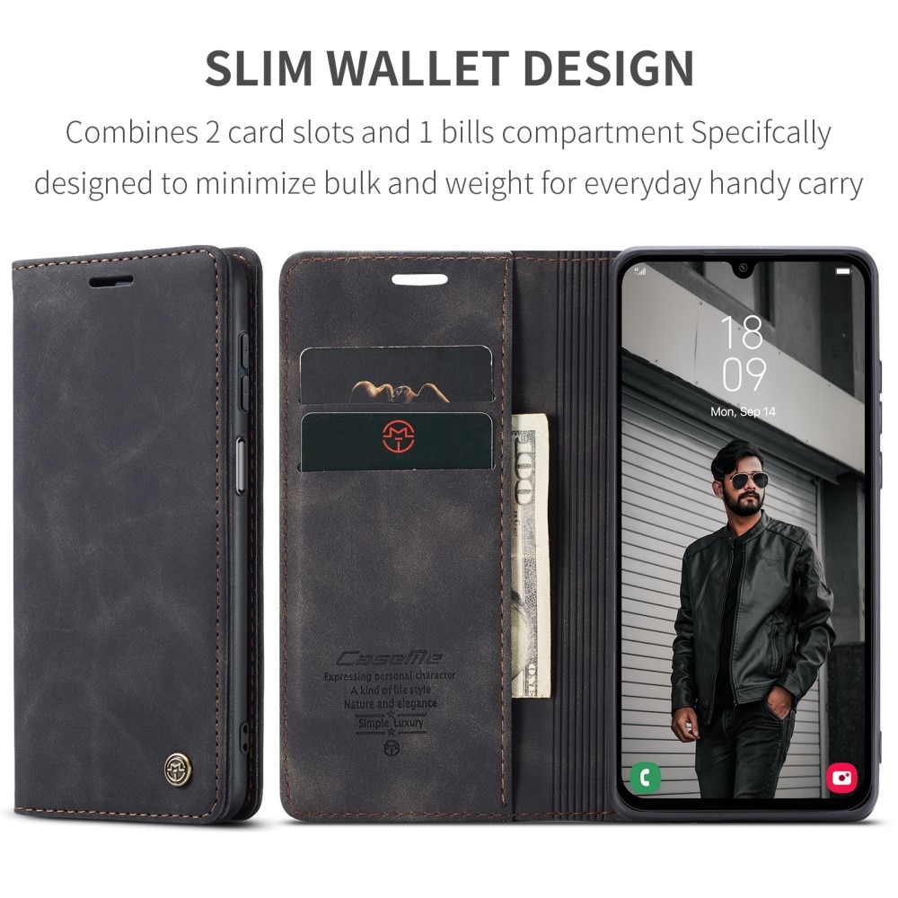 Slim Portemonnaie-Hülle Samsung Galaxy A15 schwarz