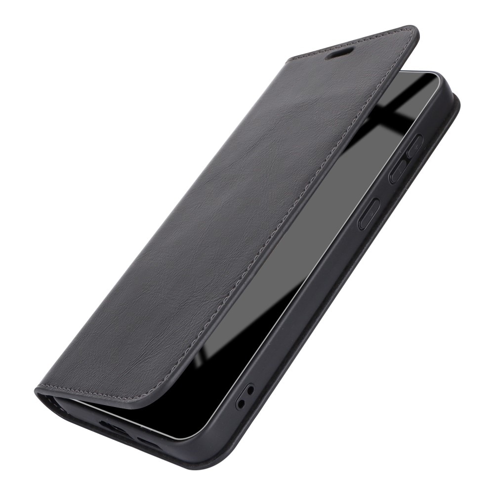 Samsung Galaxy S24 Plus Handytasche aus Echtem Leder schwarz