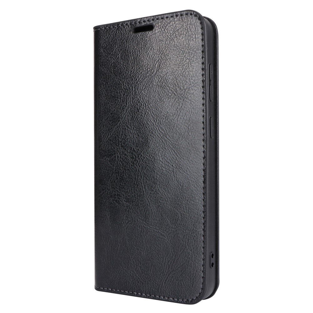 Samsung Galaxy S24 Plus Handytasche aus Echtem Leder schwarz