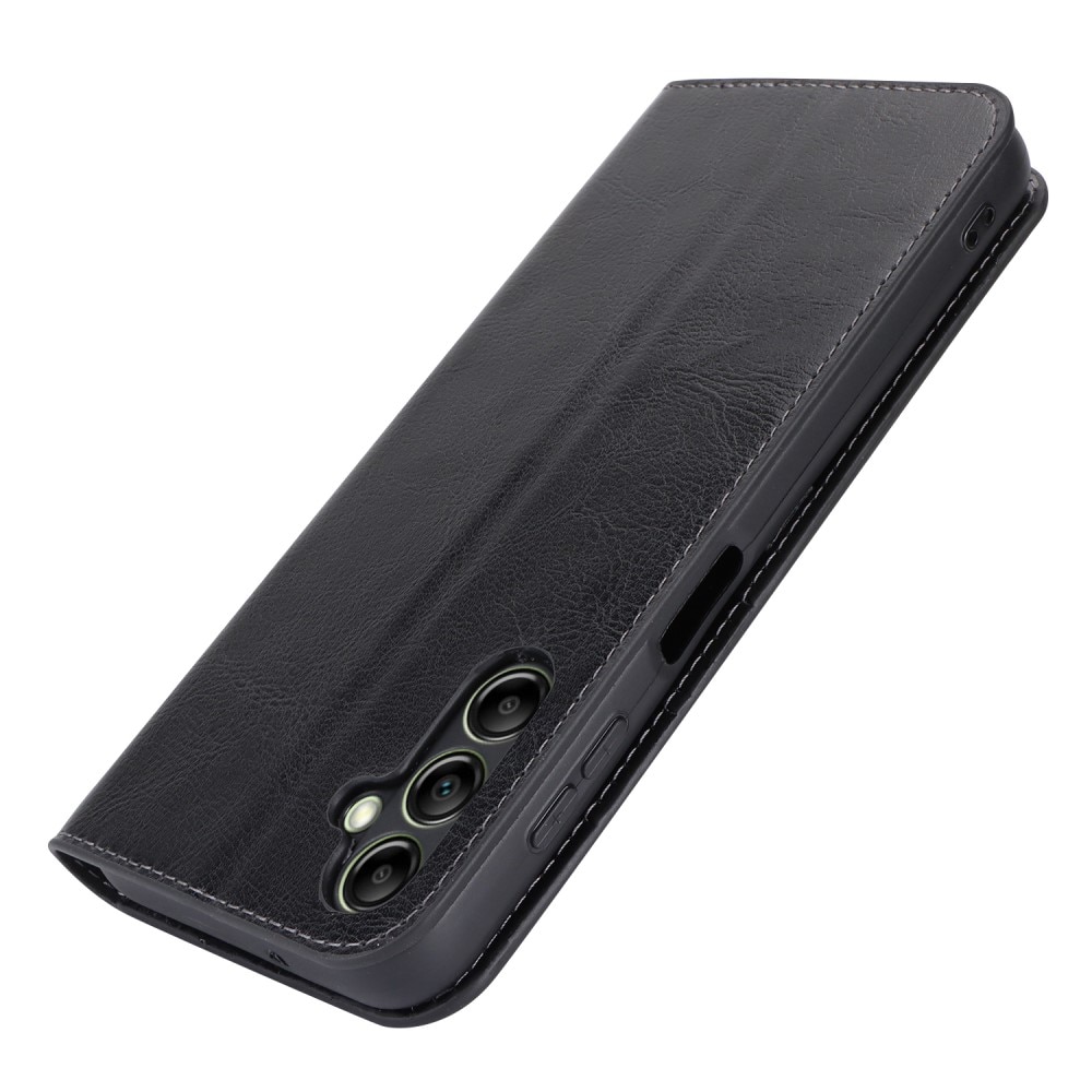 Samsung Galaxy A14 Handytasche aus Echtem Leder schwarz