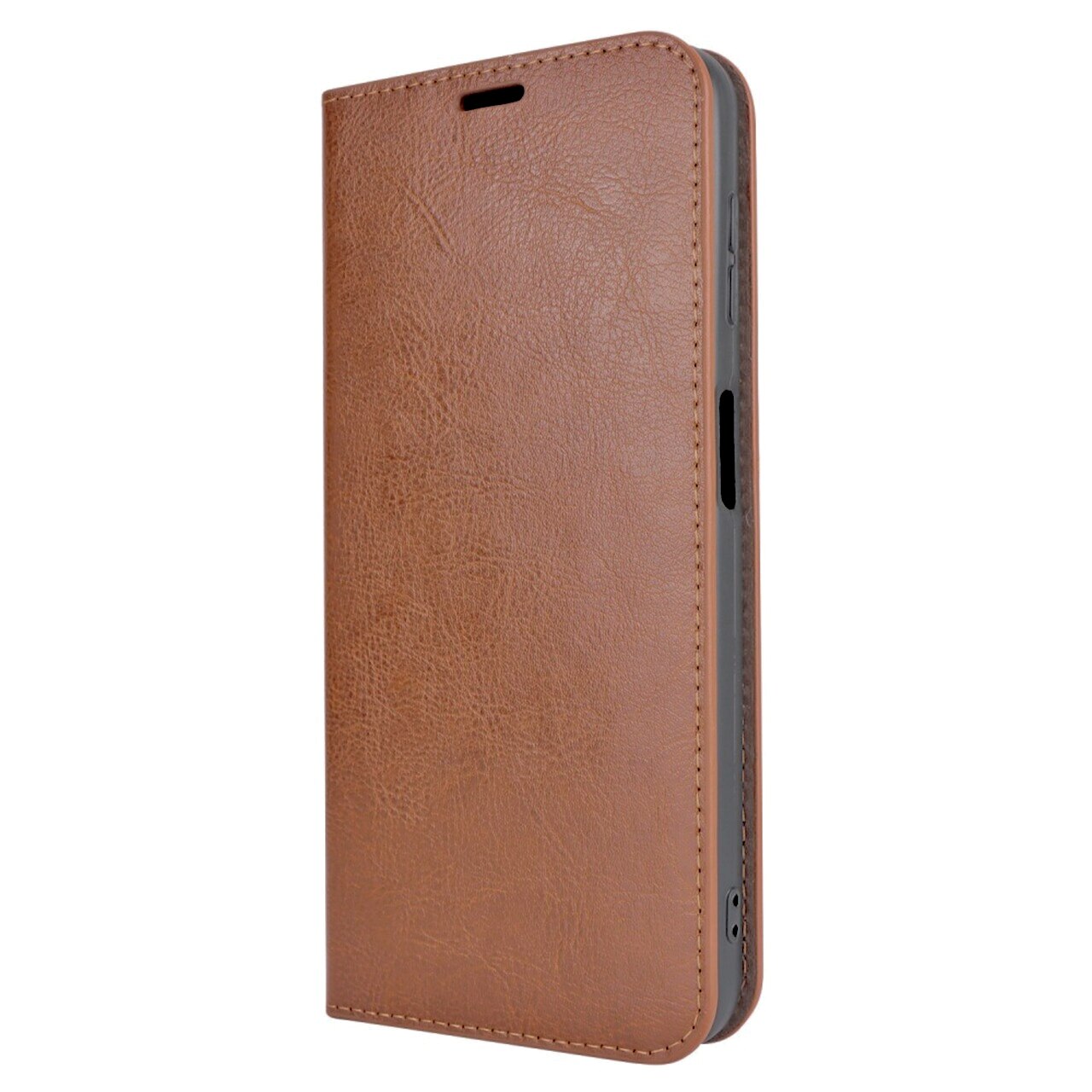 Samsung Galaxy A14 Handytasche aus Echtem Leder Braun