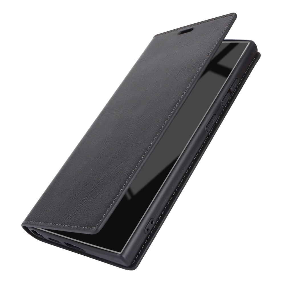 Samsung Galaxy S24 Ultra Handytasche aus Echtem Leder schwarz