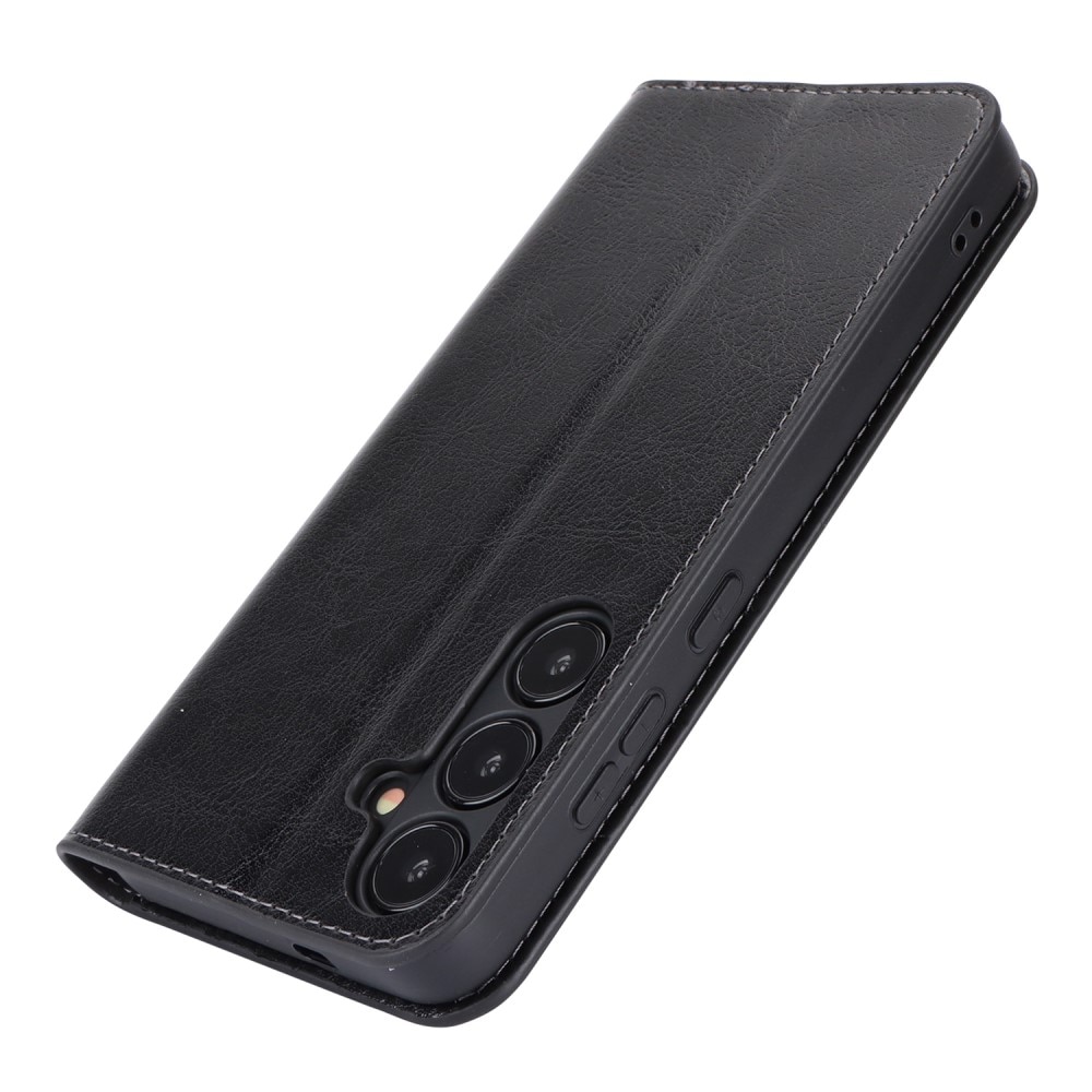 Samsung Galaxy S24 Handytasche aus Echtem Leder schwarz