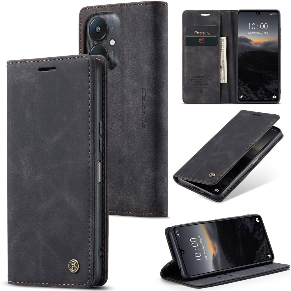 Slim Portemonnaie-Hülle Xiaomi Redmi 13C schwarz