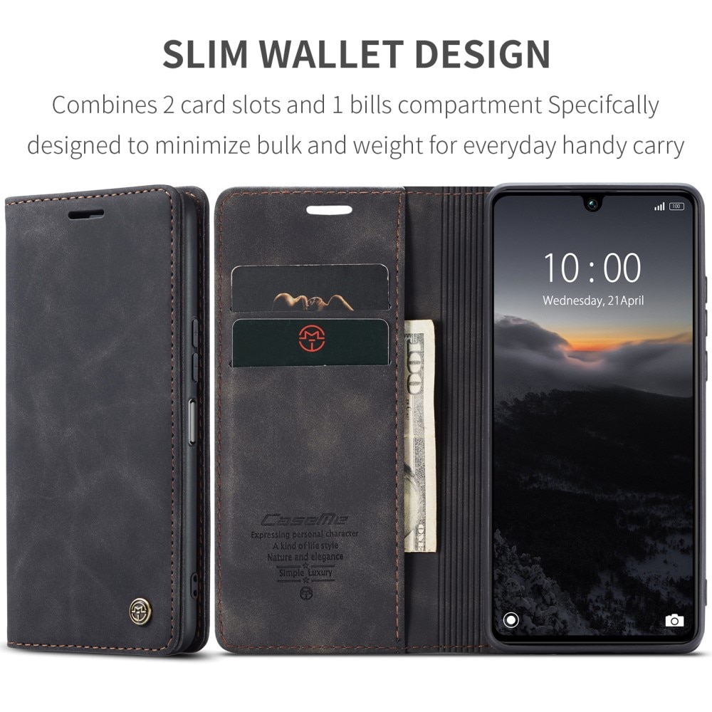 Slim Portemonnaie-Hülle Xiaomi Redmi 13C schwarz