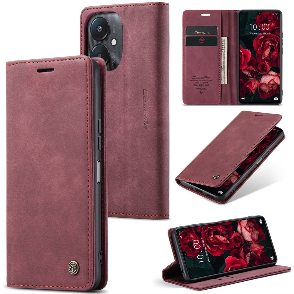 Slim Portemonnaie-Hülle Xiaomi Redmi 13C rot