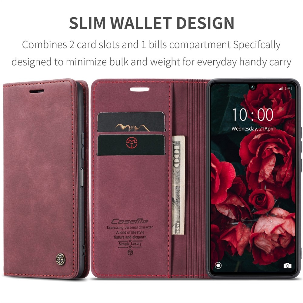 Slim Portemonnaie-Hülle Xiaomi Redmi 13C rot