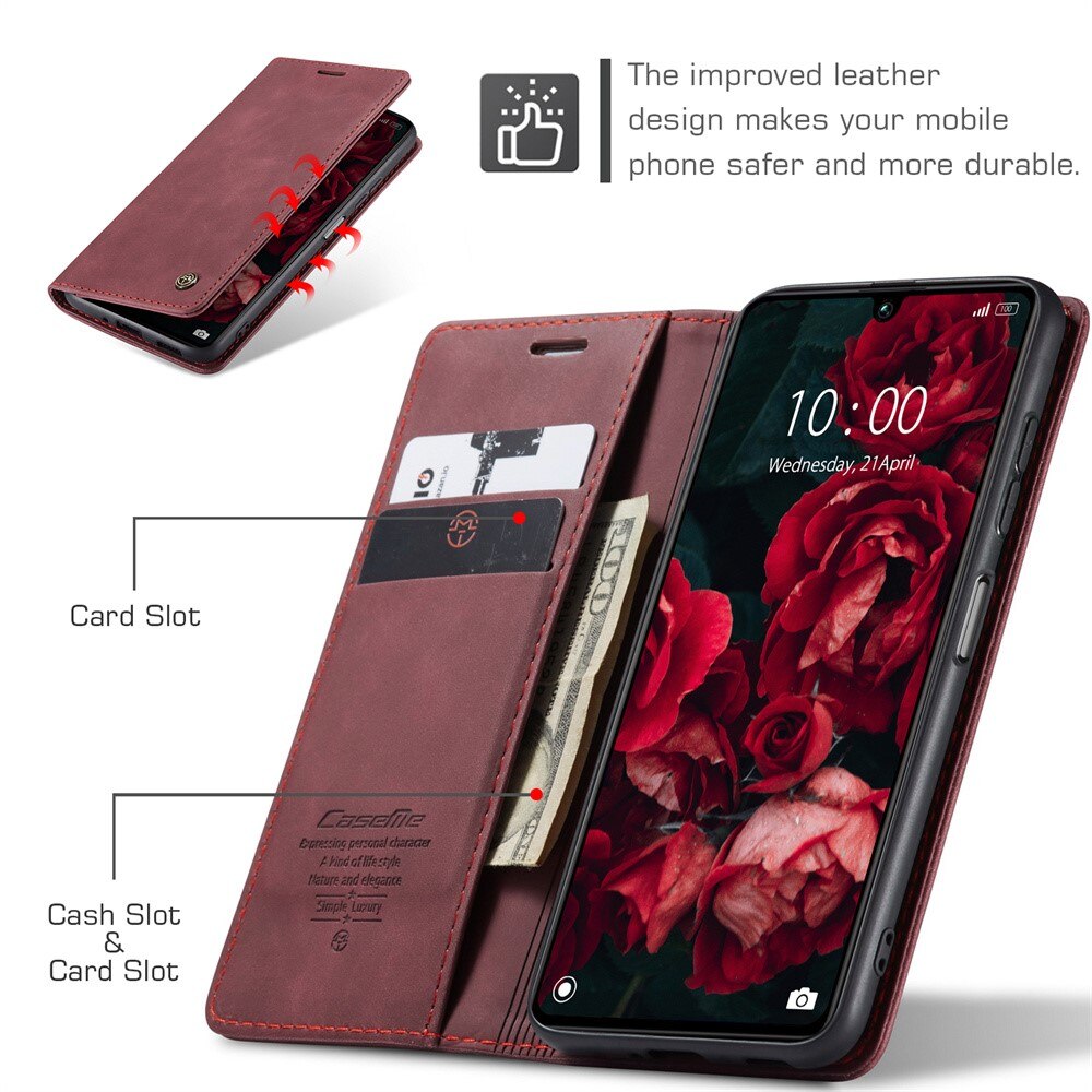 Slim Portemonnaie-Hülle Xiaomi Redmi 13C rot