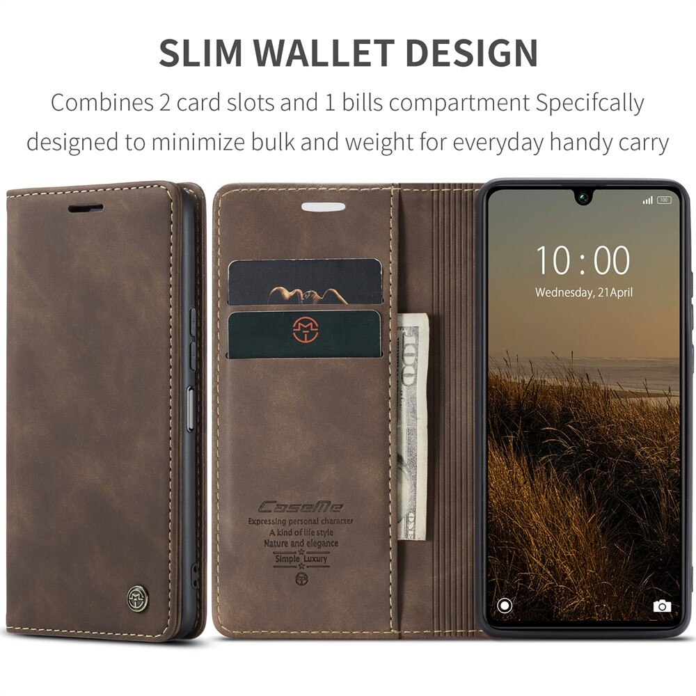 Slim Portemonnaie-Hülle Xiaomi Redmi 13C braun