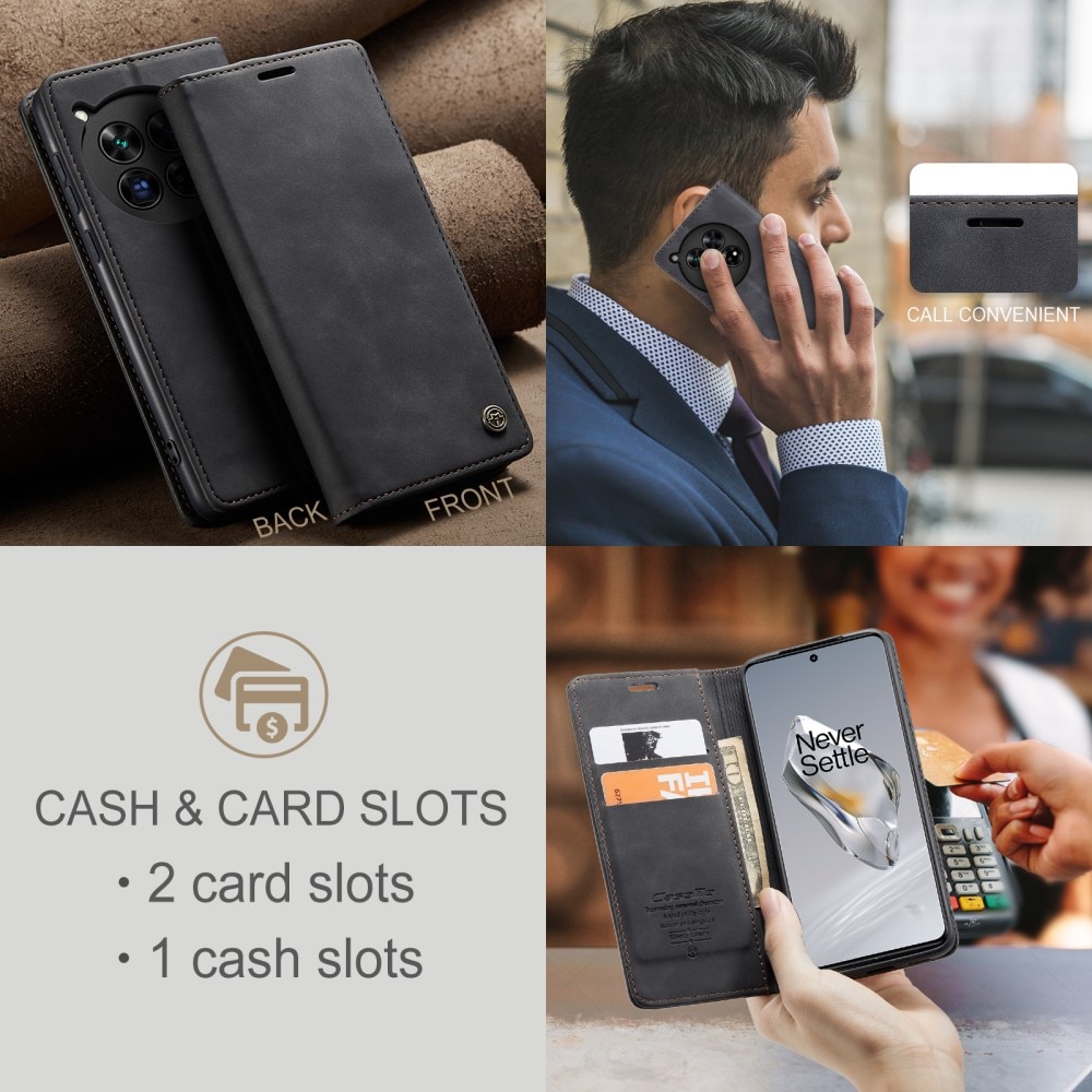 Slim Portemonnaie-Hülle OnePlus 12 schwarz